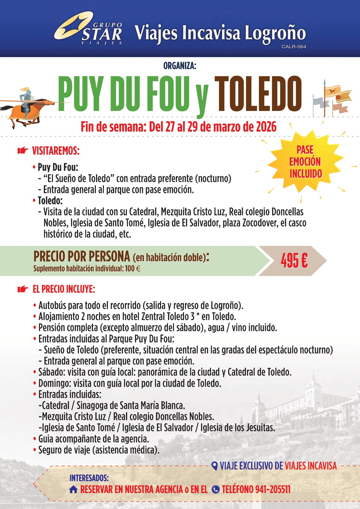 cartel viaje a toledo y puy du fou marzo 2026 jpg